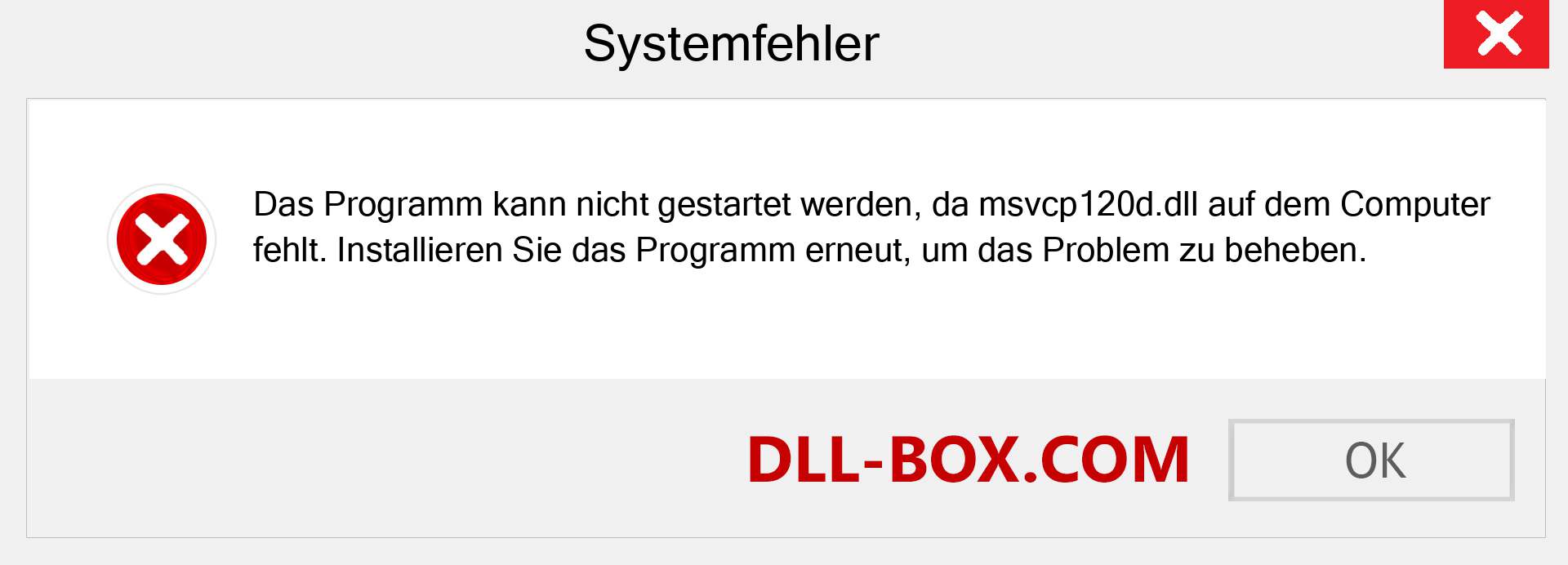 msvcp120d.dll-Datei fehlt?. Download für Windows 7, 8, 10 - Fix msvcp120d dll Missing Error unter Windows, Fotos, Bildern